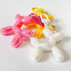 Colorful Balloon Dog Keychain Set